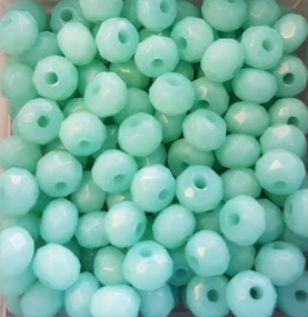 Perles à facettes turquoises 4x3mm x50.