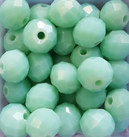 Perles à facettes turquoises 8x6mm x20.