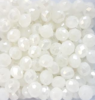 Perles à facettes blanches 4x3mm x50.
