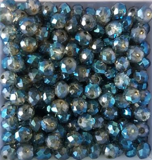 Perles à facettes vertes 3x2mm x50.