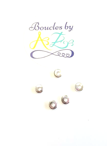 Perles intercalaires argentées 6mm x10.