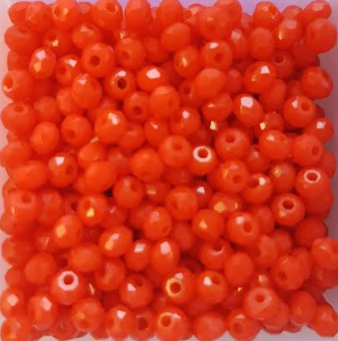 Perles à facettes rouges 3x2mm x100.