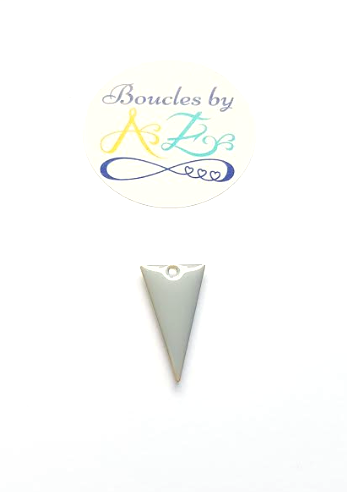 Sequin émaillé triangle gris 22x13mm.