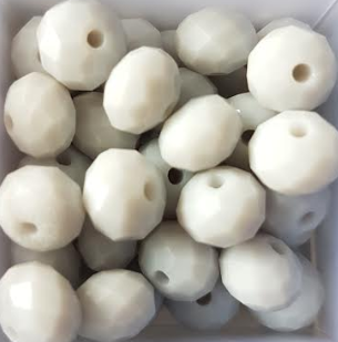 Perles à facettes grises 8x6mm x20.