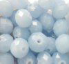 Perles à facettes bleues 8x6mm x20.