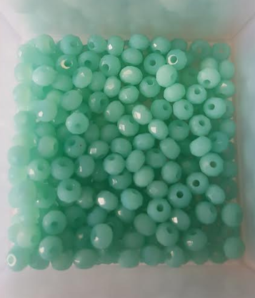 Perles à facettes turquoises 3x2mm x100.