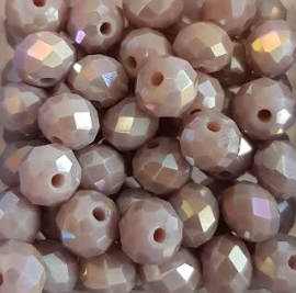 Perles à facettes violettes 6x4mm x30.