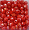 Perles à facettes rouges 4x3mm x50.