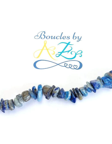 Perles lapis lazuli naturelle x30.