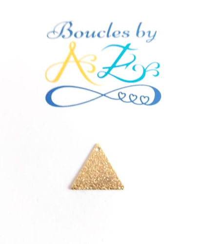 Sequin triangle 13x15mm plaqué or 18K
