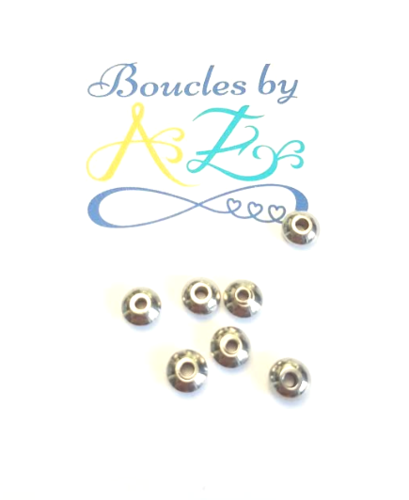 Perles intercalaires rondelles Acier Inox x10