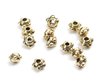 Perles intercalaires fleurs dorées 4mm x100