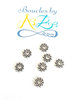 Perles intercalaires fleurs argentées 8mm x10