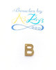 Pendentif lettre B acier inox doré 11x10mm