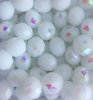Perles à facettes blanches 6x4mm x30