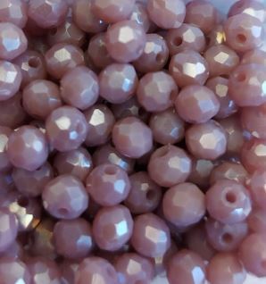 Perles à facettes mauves 4x3mm x50.