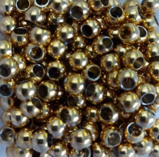 Perles intercalaires dorées acier inox 4x3mm x10