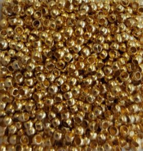 Perles à écraser dorées 2mm x100
