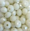Perles à facettes blanc cassé 6x4mm x30