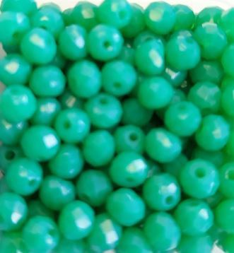 Perles à facettes vertes 4x3mm x50