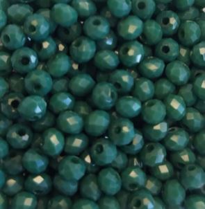 Perles à facettes vertes 3x2mm x100.