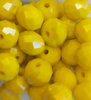 Perles à facettes jaunes 8x6mm x20.