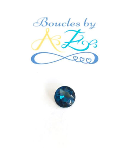 Cabochon strass turquoise 10mm