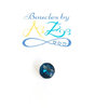 Cabochon strass turquoise 10mm