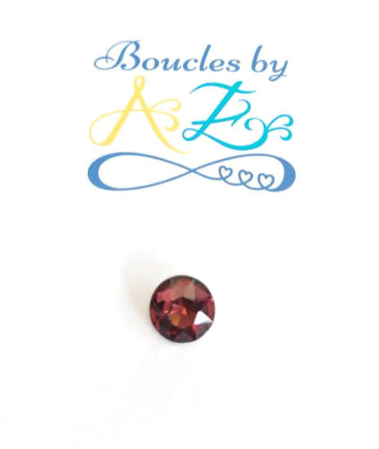 Cabochon strass rouge 10mm