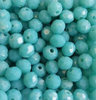 Perles à facettes turquoises 4x3mm x50.