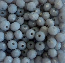 Perles à facettes grises 4x3mm x50.