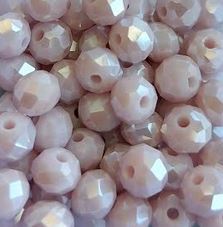 Perles à facettes violettes 6x4mm x30.