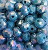 Perles à facettes bleues 6x5mm x30
