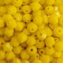 Perles toupies jaunes 4mm x40.