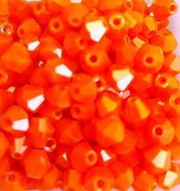 Perles toupies orange 4mm x40.