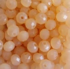 Perles à facettes oranges 4x3mm x50.