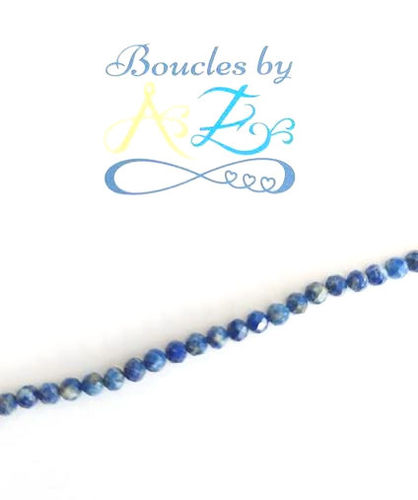 Perles lapis lazuli naturelle x10.