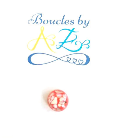 Cabochon rond rouge 12mm