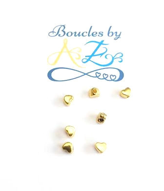 Perles coeurs dorées 3,5x4mm x30.
