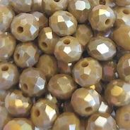 Perles à facettes marron 6x4mm x30.