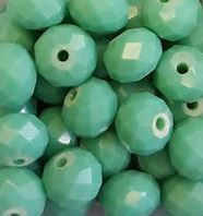 Perles à facettes vertes 8x6mm x20.