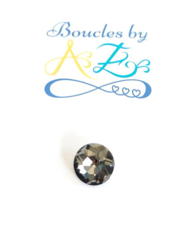 Cabochon strass gris 12mm