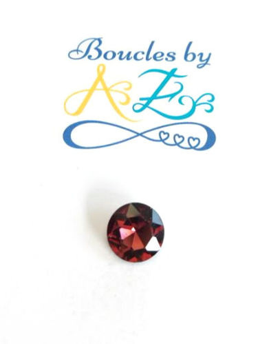 Cabochon strass rouge 12mm