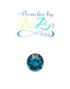 Cabochon strass turquoise 14mm