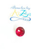 Cabochon strass rouge 14mm