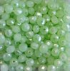 Perles à facettes vertes 3x2mm x100.