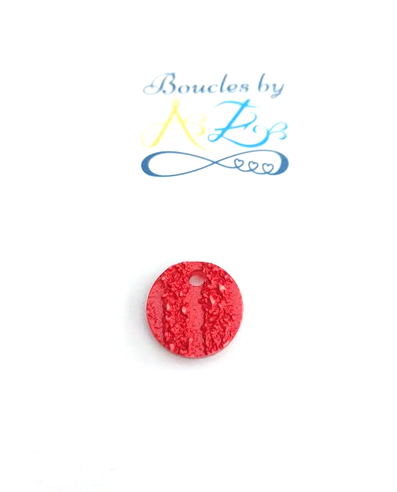 Sequin rond rouge 17mm.