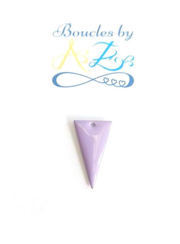 Sequin émaillé triangle violet 22x13mm