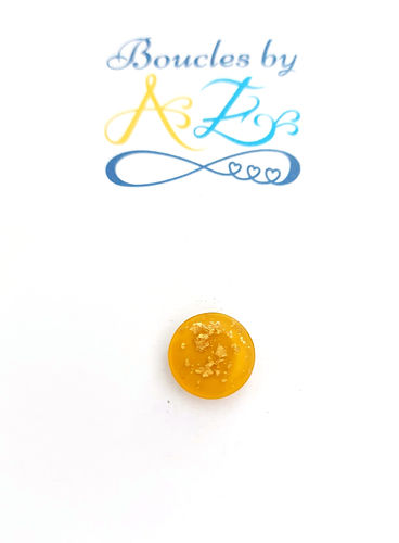 Cabochon jaune doré 12mm