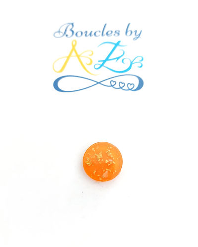 Cabochon orange doré 12mm